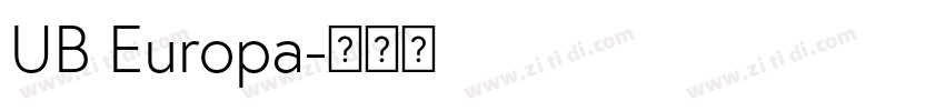 UB Europa字体转换